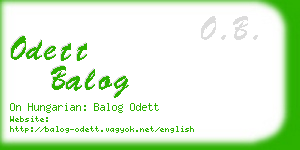 odett balog business card